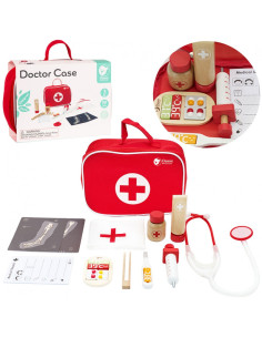 CLASSIC WORLD Medinis rinkinys Little Doctor Doctor Lagaminas 19 vnt.