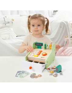 Деревянный кассовый аппарат CLASSIC WORLD для детей 2