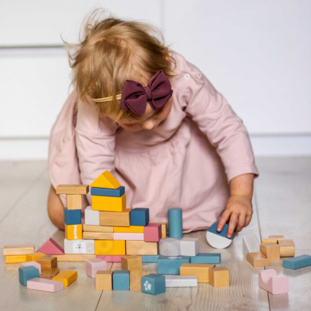 VIGA PolarB Zestaw drewnianych klocków w wiaderku - 60 elementów VIGA PolarB Zestaw drewnianych klocków w wiaderku - 60 elementów