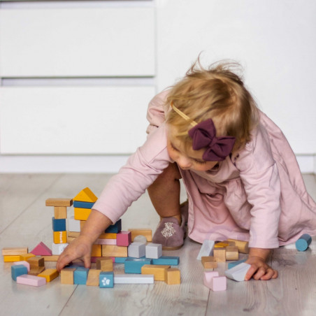 VIGA PolarB Zestaw drewnianych klocków w wiaderku - 60 elementów VIGA PolarB Zestaw drewnianych klocków w wiaderku - 60 elementów