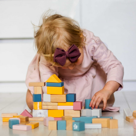 VIGA PolarB Zestaw drewnianych klocków w wiaderku - 60 elementów VIGA PolarB Zestaw drewnianych klocków w wiaderku - 60 elementów