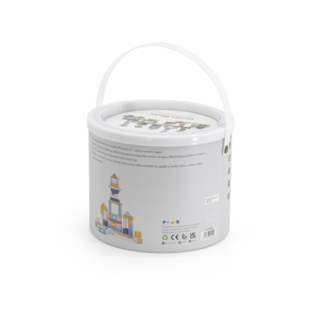 VIGA PolarB Zestaw drewnianych klocków w wiaderku - 60 elementów VIGA PolarB Zestaw drewnianych klocków w wiaderku - 60 elementów