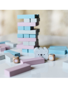 Игра-головоломка «Деревянная башня» VIGA PolarB в пастельных тонах 2