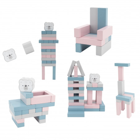 VIGA PolarB medinis bokštas dėlionės žaidimas pastelė VIGA PolarB medinis bokštas dėlionės žaidimas pastelė