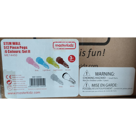 Колышки для игровых досок MASTERKIDZ 512 шт. 6 цветов