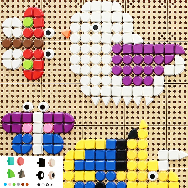 MASTERKIDZ geometriniai lentos elementai 256 vnt.