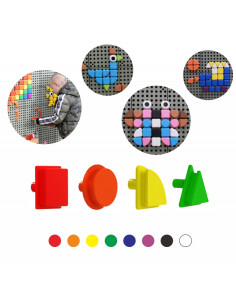 Геометрические элементы MASTERKIDZ, 8 цветов, 256 шт., аксессуары для STEM-доски