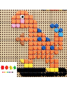 MASTERKIDZ geometriniai elementai 8 spalvų 256 vnt STEM lentų priedai 2