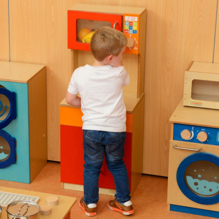 MASTERKIDZ medinė virtuvės lentyna Virtuvės spintelė + mikrobangų krosnelė MASTERKIDZ medinė virtuvės lentyna Virtuvės spintelė + mikrobangų krosnelė