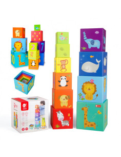 CLASSIC WORLD Magic Box Blocks Puzzle Tower Box Edukacinis žaislas