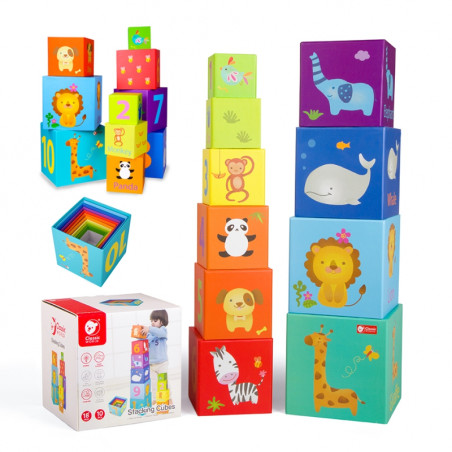 CLASSIC WORLD Magic Box Blocks Puzzle Tower Box Edukacinis žaislas