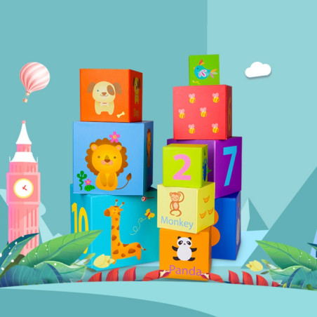 CLASSIC WORLD Magic Box Blocks Puzzle Tower Box Edukacinis žaislas