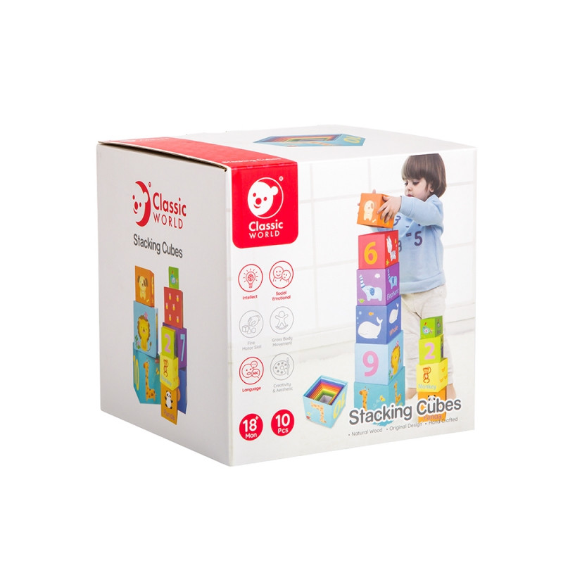 CLASSIC WORLD Magic Box Blocks Puzzle Tower Box Edukacinis žaislas