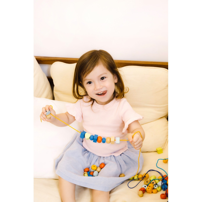 CLASSIC WORLD Wooden Beads for Stringing 96 Pieces