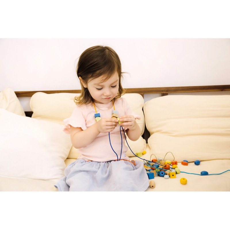 CLASSIC WORLD Wooden Beads for Stringing 96 Pieces