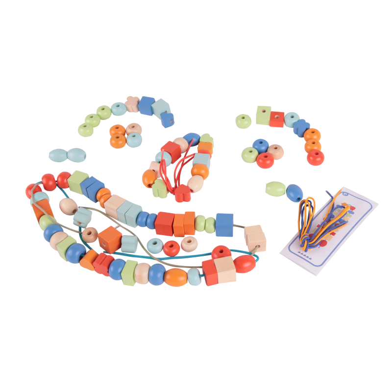 CLASSIC WORLD Wooden Beads for Stringing 96 Pieces