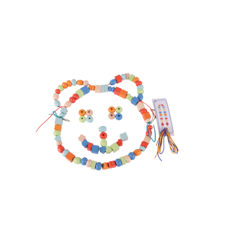 CLASSIC WORLD Drewniane Koraliki Do Nawlekania 96 elementów