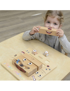 MASTERKIDZ mokymosi emocijos Montessori medinis žaidimas 2