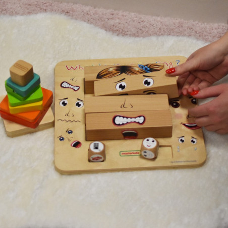 MASTERKIDZ mokymosi emocijos Montessori medinis žaidimas