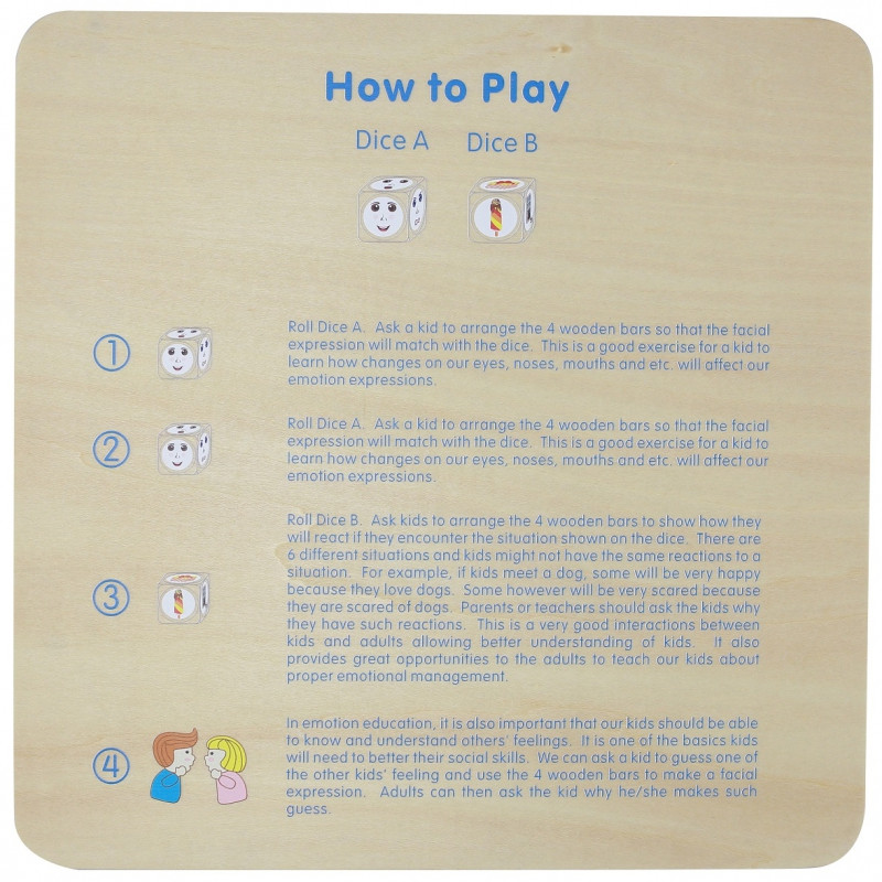 MASTERKIDZ mokymosi emocijos Montessori medinis žaidimas