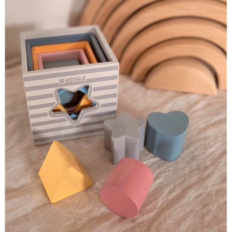 VIGA PolarB piramidė mokomoji dėlionės rūšiuotojas kubo blokai