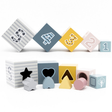 VIGA PolarB piramidė mokomoji dėlionės rūšiuotojas kubo blokai