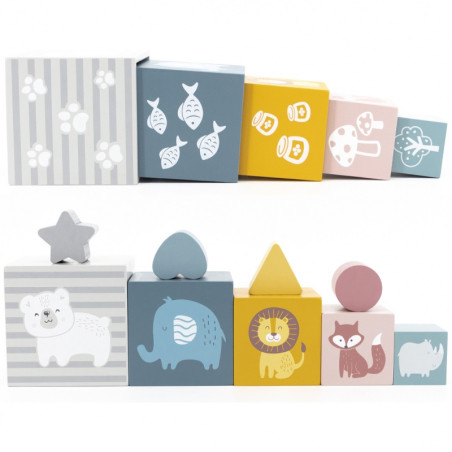 VIGA PolarB piramidė mokomoji dėlionės rūšiuotojas kubo blokai