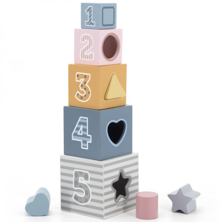 VIGA PolarB piramidė mokomoji dėlionės rūšiuotojas kubo blokai