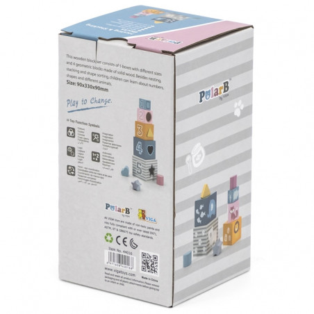 VIGA PolarB piramidė mokomoji dėlionės rūšiuotojas kubo blokai