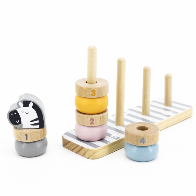 VIGA PolarB medinė edukacinė dėlionė su Montessori gyvūnais