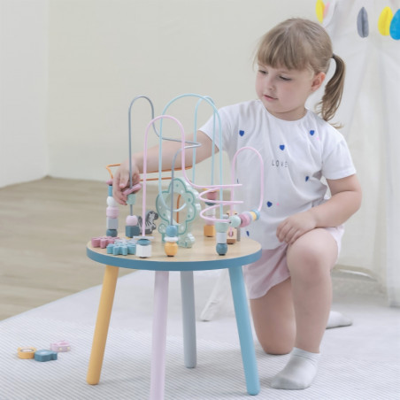 VIGA PolarB medinis mokomasis manipuliacinis stalas Montessori susipynimas VIGA PolarB medinis mokomasis manipuliacinis stalas Montessori susipynimas