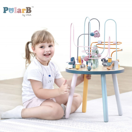 VIGA PolarB medinis mokomasis manipuliacinis stalas Montessori susipynimas VIGA PolarB medinis mokomasis manipuliacinis stalas Montessori susipynimas