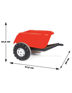 WOOPIE Priekaba SUPER TRAILER Red 35 kg 2