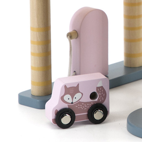 Парковочный гараж VIGA PolarB с вертолетом и игрушечными машинками