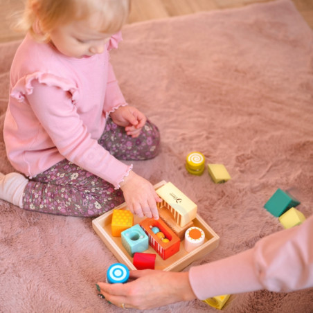 CLASSIC WORLD Mediniai sensoriniai blokai 7 funkcijos Daugiafunkcinės dėlionės formos Garsas MONTESSORI 14 vnt. CLASSIC WORLD Mediniai sensoriniai blokai 7 funkcijos Daugiafunkcinės dėlionės formos Garsas MONTESSORI 14 vnt.
