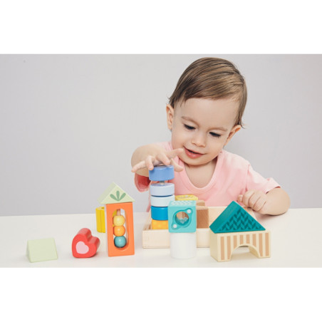 CLASSIC WORLD Mediniai sensoriniai blokai 7 funkcijos Daugiafunkcinės dėlionės formos Garsas MONTESSORI 14 vnt. CLASSIC WORLD Mediniai sensoriniai blokai 7 funkcijos Daugiafunkcinės dėlionės formos Garsas MONTESSORI 14 vnt.