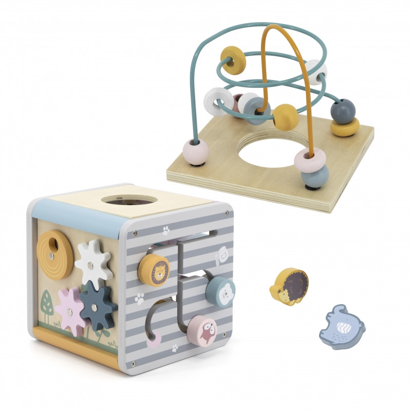VIGA PolarB Activity Box medinis edukacinis žaidimų centras 5in1 kubas