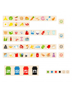 VIGA Puzzle Деревянная развивающая игра для обучения сортировке мусора 2