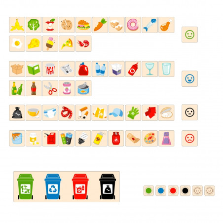 VIGA Dėlionė: mokomasis medinis žaidimas, skirtas mokytis rūšiuoti šiukšles VIGA Dėlionė: mokomasis medinis žaidimas, skirtas mokytis rūšiuoti šiukšles