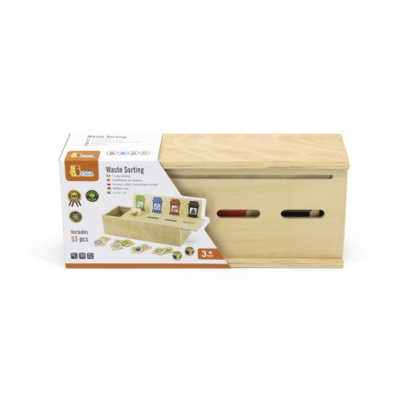 VIGA Układanka Gra edukacyjna drewniana do nauki sortowania śmieci