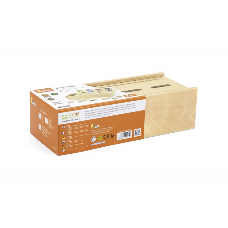 VIGA Dėlionė: mokomasis medinis žaidimas, skirtas mokytis rūšiuoti šiukšles