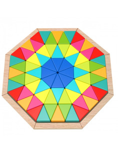 TOOKY TOY Восьмиугольный пазл деревянная мозаика обучающая (73 шт.)