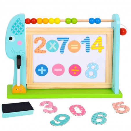 TOOKY TOY didelė medinė dvipusė magnetinė lenta + kreida TOOKY TOY didelė medinė dvipusė magnetinė lenta + kreida