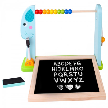 TOOKY TOY didelė medinė dvipusė magnetinė lenta + kreida TOOKY TOY didelė medinė dvipusė magnetinė lenta + kreida