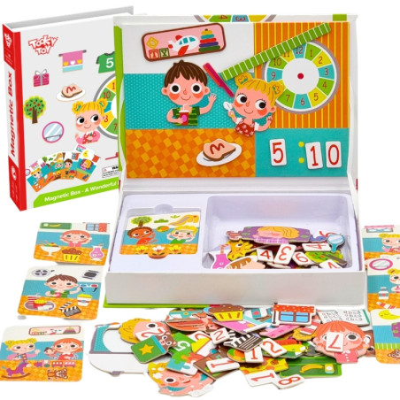 TOOKY TOY dėlionė medinė magnetinė dėžutė