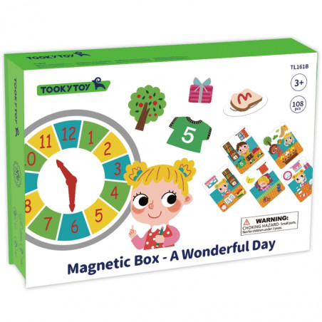 TOOKY TOY dėlionė medinė magnetinė dėžutė