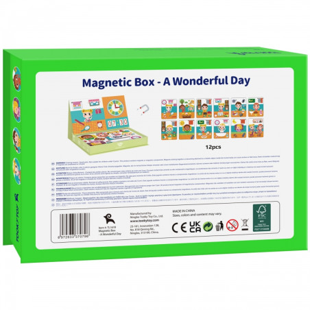 TOOKY TOY dėlionė medinė magnetinė dėžutė