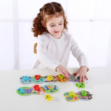 TOOKY TOY mokomoji dėlionė Montessori mokymasis skaičiuoti