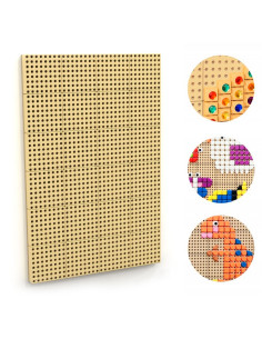 Доска для творчества MASTERKIDZ STEM, настенная панель + монтажная панель 120x80 см