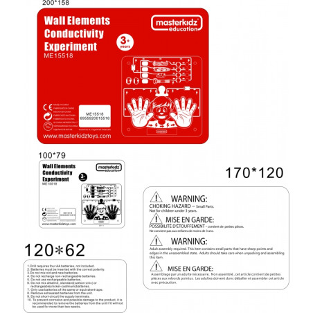 MASTERKIDZ eksperimentinė laidumo mokymosi lenta